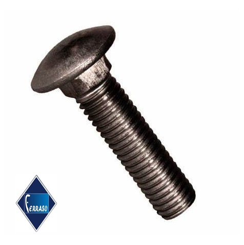 PERNO CABEZA COCHE NEGRO 1/2&quot; X 4-1/2&quot; C/TUERCA 